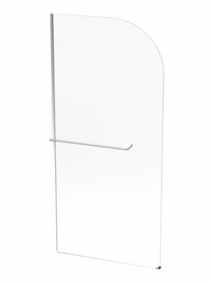 Adjustable Bathroom Shower Screen with Towel Rail for Modern Bathrooms.