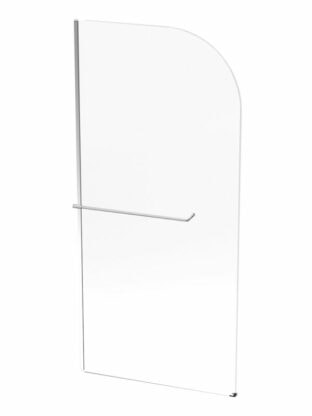 Adjustable Bathroom Shower Screen with Towel Rail for Modern Bathrooms.