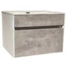 Modern concrete-effect bathroom vanity unit with sleek drawer storage, ideal for contemporary bathroom designs in South Africa.