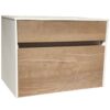 Modern wooden bathroom vanity unit with drawers for stylish bathroom storage solutions in South Africa.