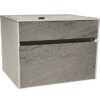 Luxury bathroom vanity with stone finish and sleek design, perfect for modern bathrooms in South Africa.