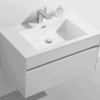 Sink with modern white vanity unit, single basin, sleek bathroom furniture, bathroom vanity, contemporary bathroom sink for South Africa homes.