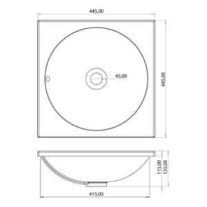 Cube Large Recessed Basin