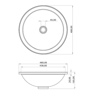 Large Round Drop In Basin