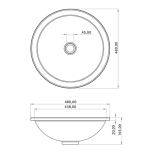 DIB300 Large Round Drop In Basin