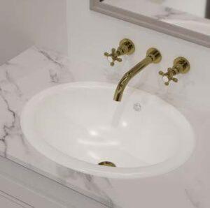 Large Oval Drop In Basin