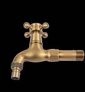 Free Standing Bath Faucet - Antique Brass