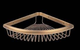 Double Caddy Shower Basket - Antique Brass