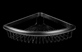 Double Caddy Shower Basket - Black