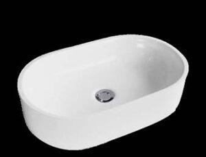 Turino Oval Basin - White