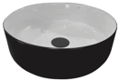 Gio Sianna Round Counter Top Basin Black & WHITE