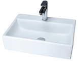 Gio Bina 1TH, Rectangular, Large, Wall hung/Counter Top Basin