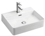 Gio John 1TH, Rectangular, Large, Wall hung/Counter Top Basin