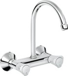 Costa L Wall Sink Mixer Swivel Tubular Spout