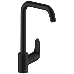 E2 Decor Kitchen Mixer. 260 Swivel Spout (Matt Black)