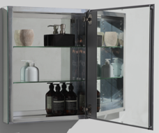500MIR Mirror Cabinet 500x660x127 - Aluminium