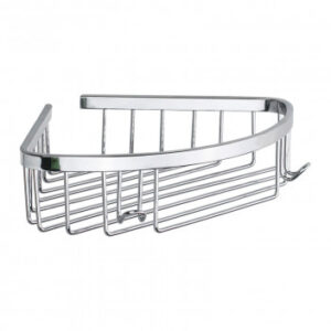 BB017 SINGLE CORNER BASKET WITH HOOKS - SS201