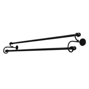 POS DBL TOWEL RAIL 1000MM - BLACK