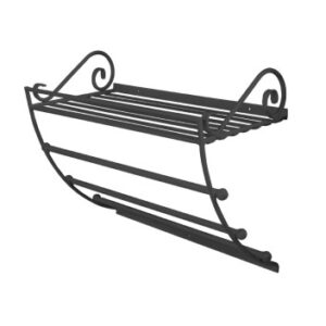 POS TOWEL RACK W/M - BLACK