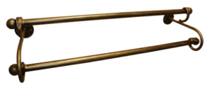 POS DBL TOWEL RAIL 600MM GOLD