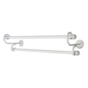 POS DBL TOWEL RAIL 1000MM WHT/PEWTER