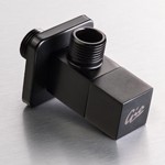 Quarterturn Angle Valve Square - Matt Black