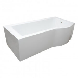 OSAKA ONE PIECE SHOWER BATH (WHITE) - LEFT HAND