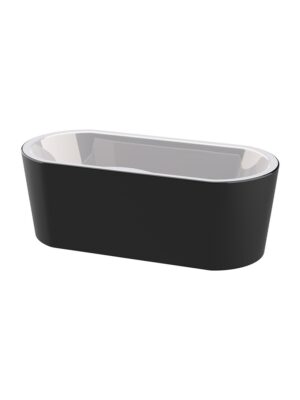 PRAGUE ONE PIECE F/STANDING BATH - MATT BLACK 1870*875*665MM
