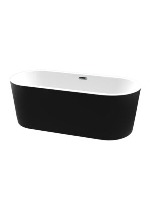 CAYMAN ONE PIECE F/STANDING BATH - MATT BLACK 1685*790*600MM