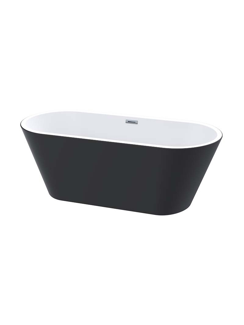 MALO ONE PIECE FREE STANDING BATH 1705*800*580MM - MATT BLACK