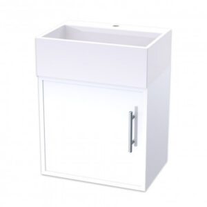 THE CUBE 400 WALL HUNG UNIT - HIGH GLOSS WHITE (No Basin)