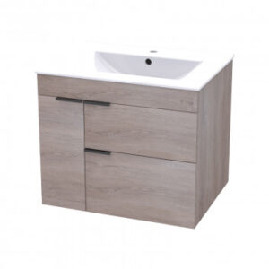MONTERO 600 WALL HUNG 2 DRAW 1 DOOR UNIT - MADURA OAK (No Basin)