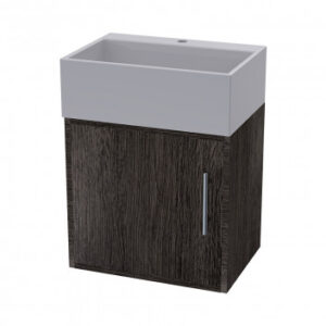 THE CUBE 400 WALL HUNG UNIT - AGED STONE(No Basin)