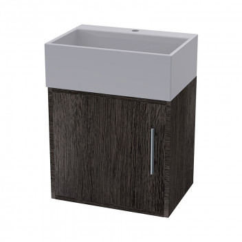 C0000367 THE CUBE 400 WALL HUNG UNIT - AGED STONE(No Basin)