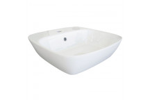 TONGA C/TOP BASIN. 1 TAP HOLE & O/FLOW - WHITE (XWBOCN16A)