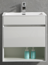 Simplicity Edge 600 Cabinet & Basin - White
