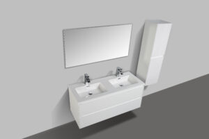 Enzo 1200 White Bathroom Vanity