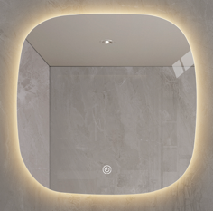 Led Brilliance Mirror 900x900 - 5mm Copper Free IP44
