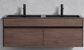 Simplicity 1200 Vanity & Charcoal DBL Basin