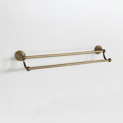 Double Towel Bar - Antique Brass