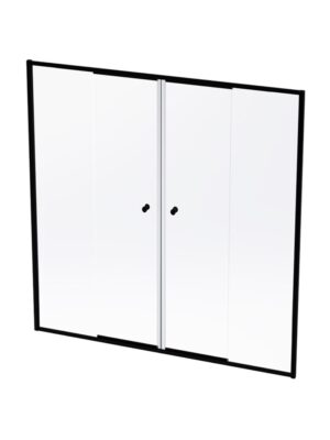 DUS20BC 1900 - 2000*1860MM DUO SLIDE - BLACK/CLEAR