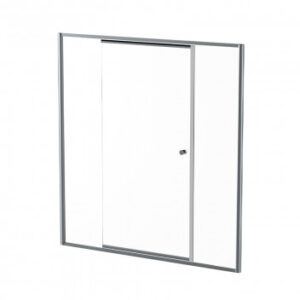MON15SC 1530 - 1630*1860MM MONO TEL PIVOT DOOR - SILVER/CLEAR