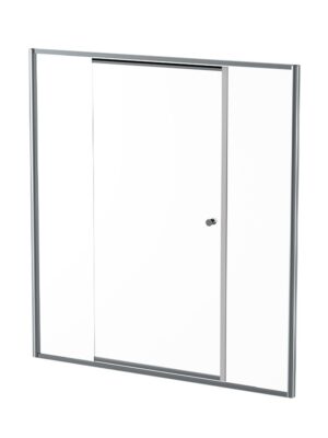 MON17SC 1730 - 1830*1860MM MONO TEL PIVOT DOOR - SILVER/CLEAR
