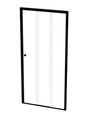 TRI11BC 1100*1860MM TRI SLIDER DOOR BLACK/CLEAR