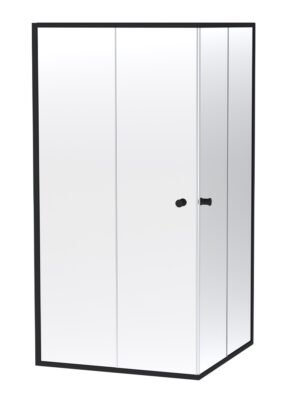 CES10BC 1000*1000*6MM SLIDING CORNER ENTRY - BLACK/CLEAR