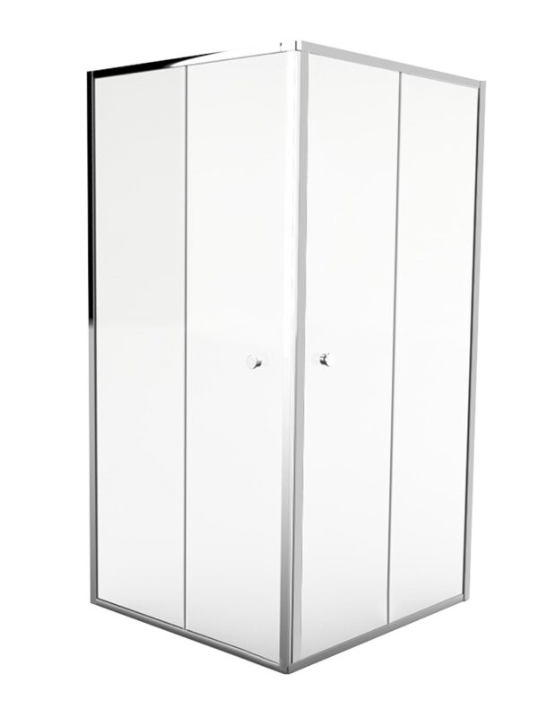 CES90SC 900*900*6MM SLIDING CORNER ENTRY - SILVER/CLEAR