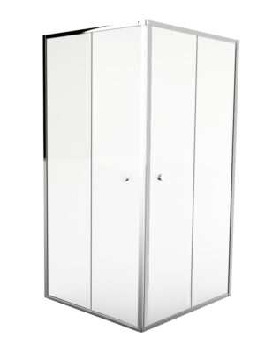CES10SC 1000*1000*6MM SLIDING CORNER ENTRY - SILVER/CLEAR