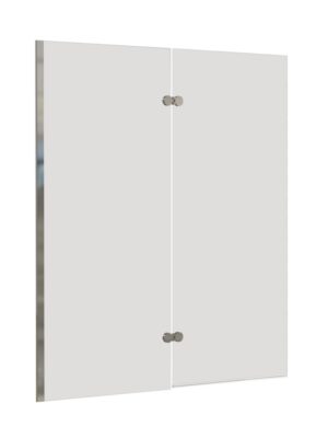 TBSSC TODA FOLDING TWO PANEL BATH SCREEN SILV/CLEAR (1400*1200*6MM)