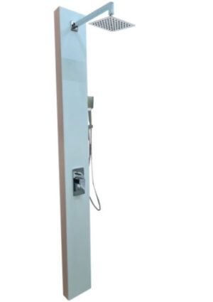TORRENT SHOWER COLUMN - CHROME ON WHITE