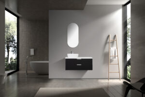 Trento 1200 Carbon Black Bathroom Cabinet